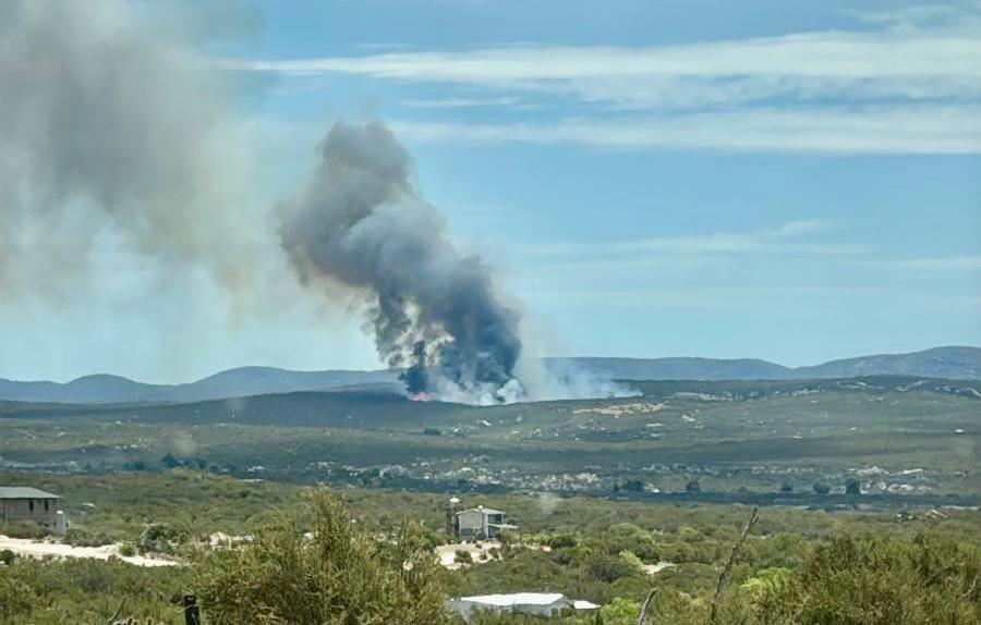 Atiende Protección Civil y Bomberos Incendio forestal en Ejido Baja California
