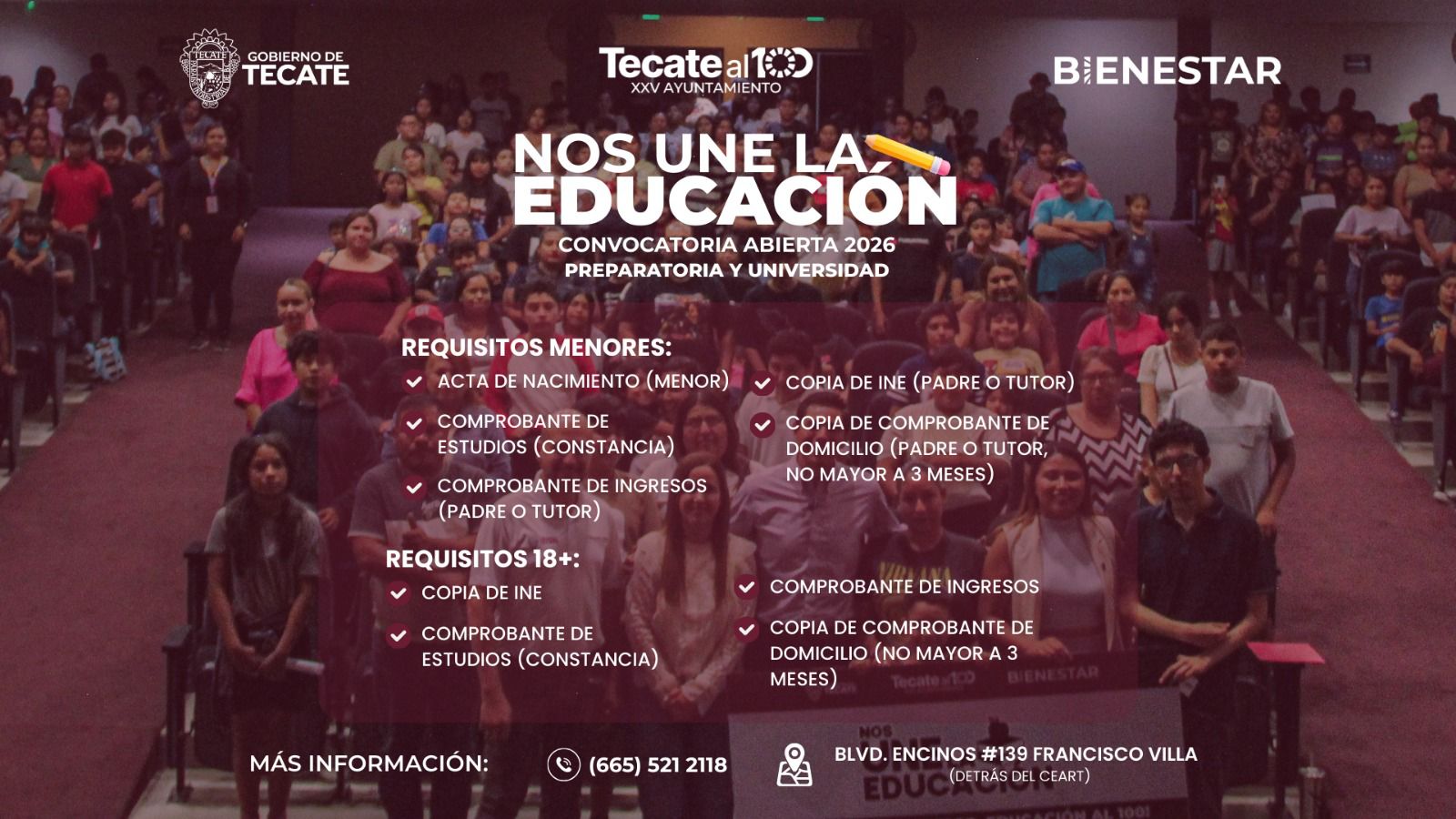 Alcalde Román Cota invita a participar el programa de becas “Nos une la educación”